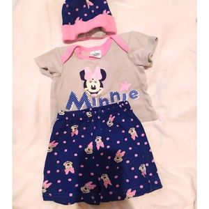 🔥3pcs Minnie, Baby girl clothes, 0-3M baby girl